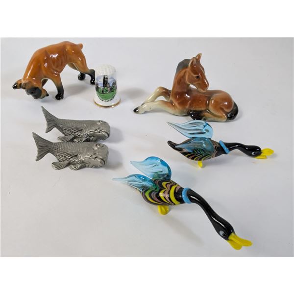 Miniature Glass & Porcelain Animals