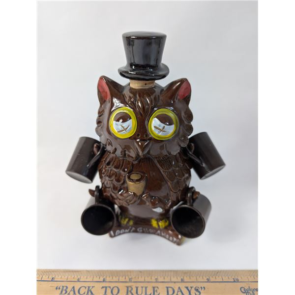 Owl Decanter and Cups