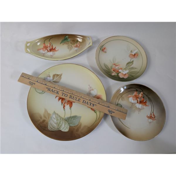 Tillowitz Antique Hand Painted German Dishes