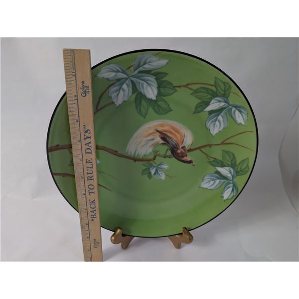 Tillowitz Antique Hand Painted Bird of Paradise Plate