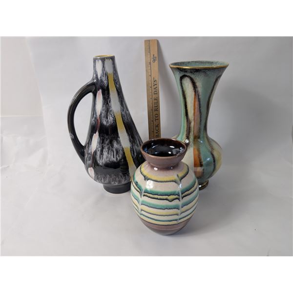 Lot of 3 German Vintage Vases