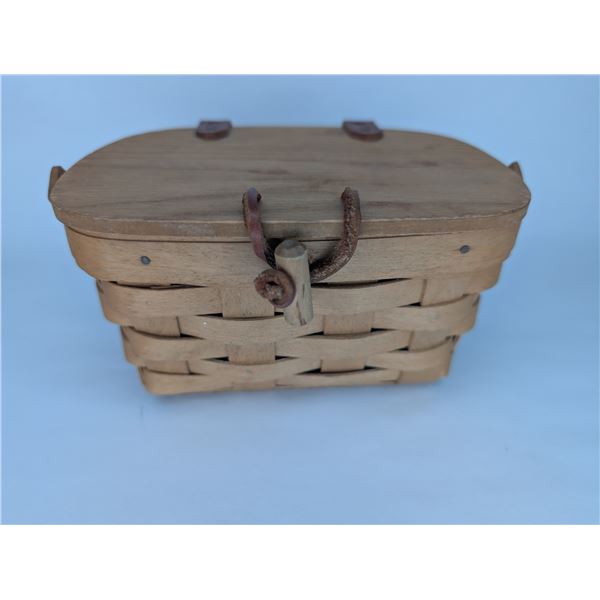 Miniature Signed Longaberger Picnic Basket