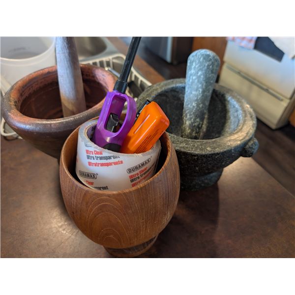 Mortar and Pestle Sets and Tupperware