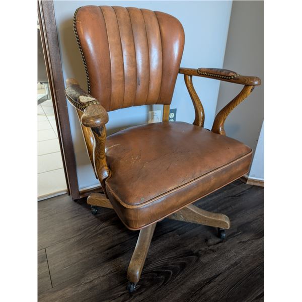 F.A. Nye Miller Book Sellers Stationers Leather Chair