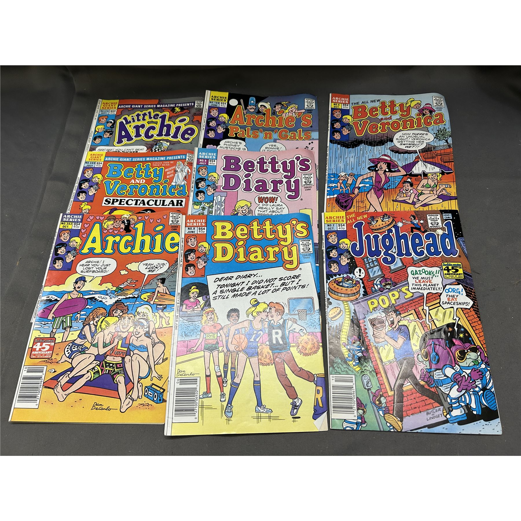 8 Vintage Archie Comic Books