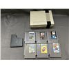 Image 1 : Nintendo NES Console and 6 Games Super Mario Bros 1-3, Mario Duck Hunt, TMNT and Manhattan Project
