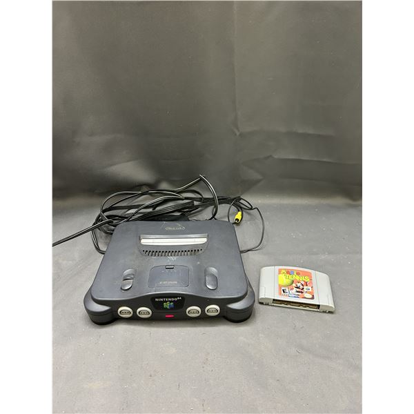 N64 Console, Power and Video, 1 Game (Mario Tennis)