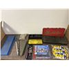 Image 1 : Lot of Assorted Tool Boxes, Household, Gutter Clips, Cable