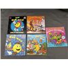 Image 1 : Lot of 5 Vintage 45 Kid Stuff Record Books Pac Man, Flash Gordon