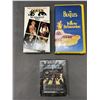 Image 1 : Lot of 3 The Beatles Yellow Submarine VHS Tape, Queen We Will Rock You & Beatles Abbey Road 8-Track