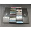 Image 1 : Lot of 2 15-Slot Cassette Tape Holders FULL Rolling Stones, QUEEN, Genesis, Megadeth, Etc