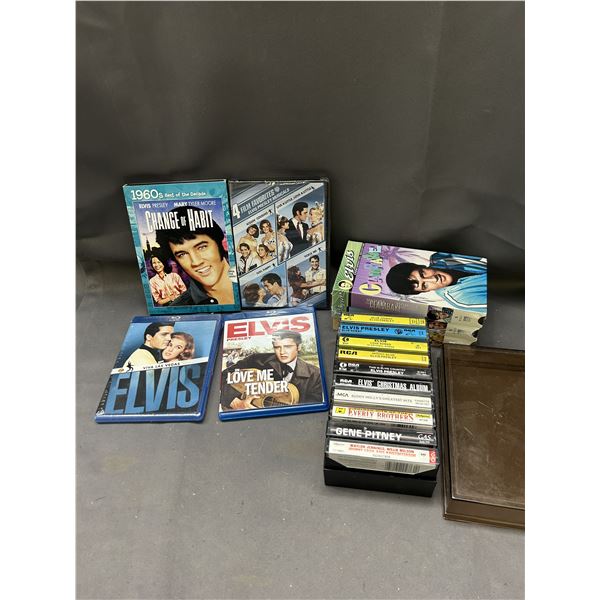 Elvis Collection 10 Cassette Tapes, 3 VHS Tapes SEALED, 4 DVD or Blu-Ray Movies