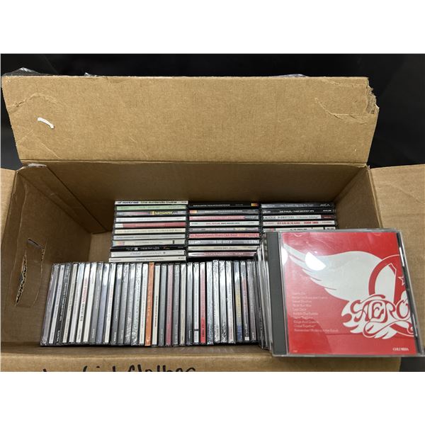 Approx 90 CDs Assorted Aerosmith, Green Day, The Beatles, Mick Jagger, STYX, Etc