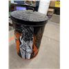 Image 4 : Custom Painted Metal Trash Can Biker Skulls
