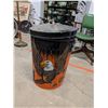 Image 5 : Custom Painted Metal Trash Can Biker Skulls