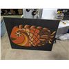 Image 1 : VINTAGE 1977 DOMUS CHIAKI/ANN SHIMOJI PANEL MID-CENTURY FISH FABRIC WALL ART