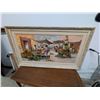 Image 1 : Large Artist Signed Oil Painting on Hardboard Framed 57"*34"