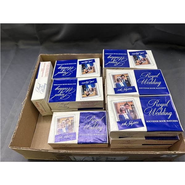 Lot of 15 Cases (1000 matches per box) Royal Wedding Souvenir Book Matches New Old Stock