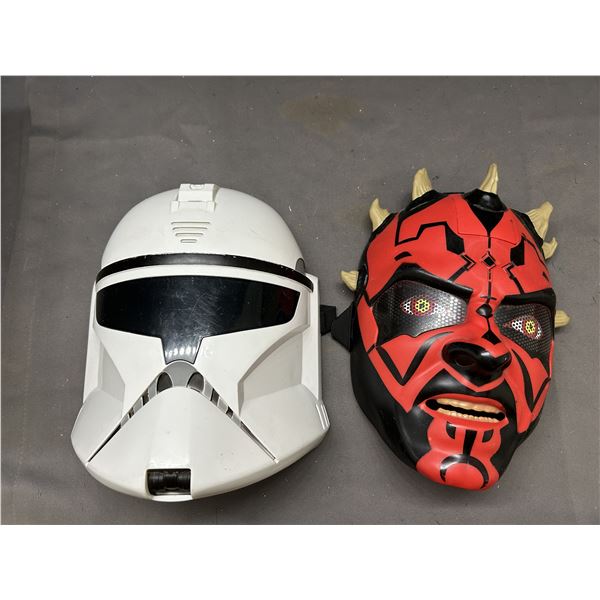 Pair of Star Wars Costume Masks Stormtrooper and Darth Maul