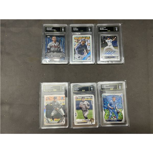 MLB Baseball Graded Card lot ft. Freddie Freeman Pinstriped Julio Rodriguez Angel Zerpa signed