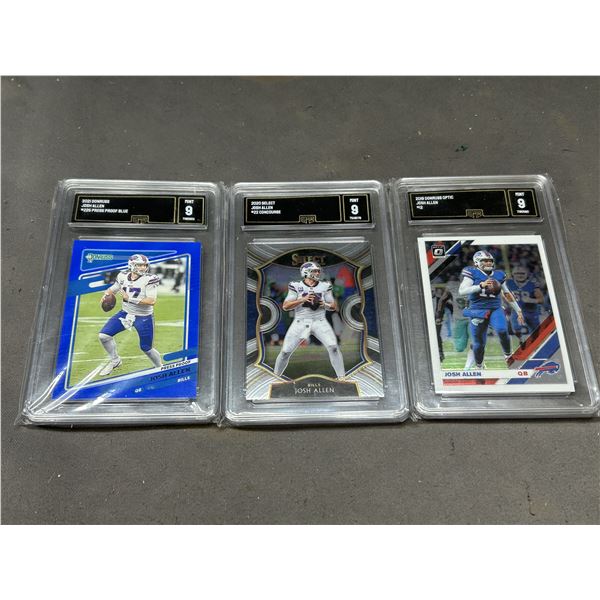 NFL Football Graded Card lot Josh Allen ft.  Press Proof, 2nd Year, Concourse
