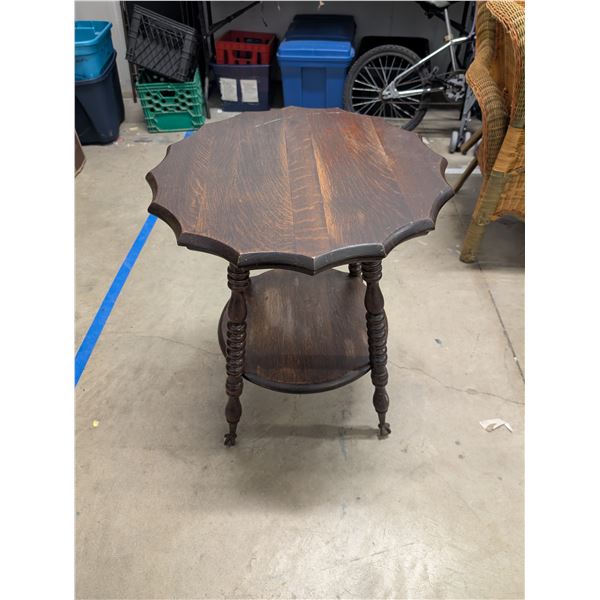 Antique ClawFoot Side Parlour Table Wooden