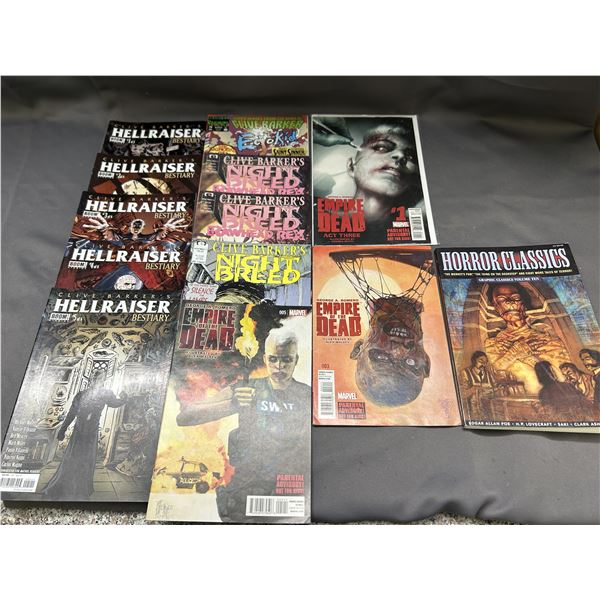 13pcs Horror Comics Clive Barker, Hellraiser, Night Breed, Empire of the Dead, Horror Classics TP