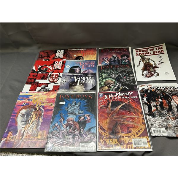 Lot of 14 Modern Horror Comics Night of the Living Dead, A Nightmare on Elm Street, Vampire Lestat