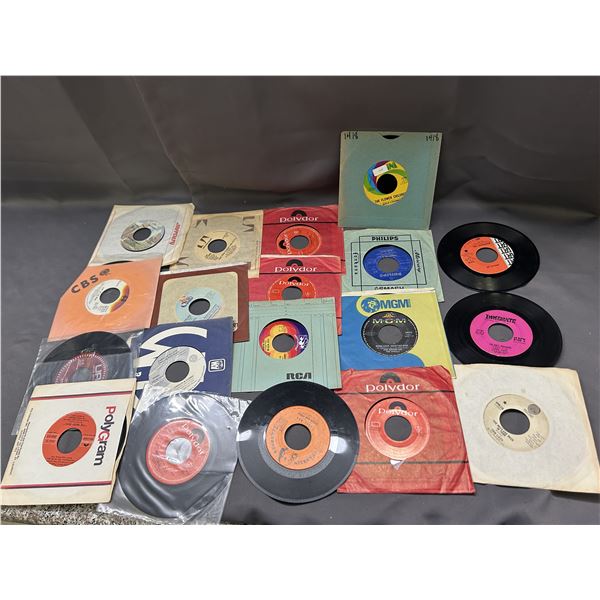 Lot of 19 Classic Rock and Soundtrack Singles 45s