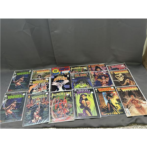 Lot of 17 Mostly Vampirella Comic Books Chaos, Dynamite, DC, Purgatori, Etc