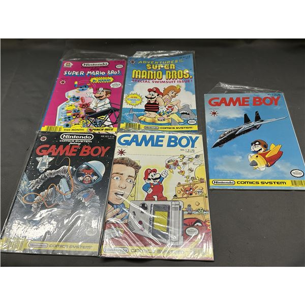 Lot of 5 Video Game Comics Super Mario Bros, Game Boy, Etc