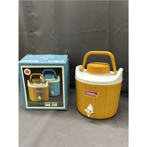 Vintage Coleman Cooler with Box Mustard Yellow 4L Model 5542
