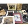 Image 2 : Lot of Assorted 78s Records, Painting, Prints, Royal Family Photo, Indigenous Ink Print, Etc