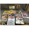 Image 1 : Lot of 13+ pcs Assorted Wrestling WWE WWF Memorabilia Magazines, Sports Cards NHL, Framed Photos