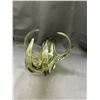 Image 3 : Vintage MCM Green Glass Centerpiece 19" Long Unmarked