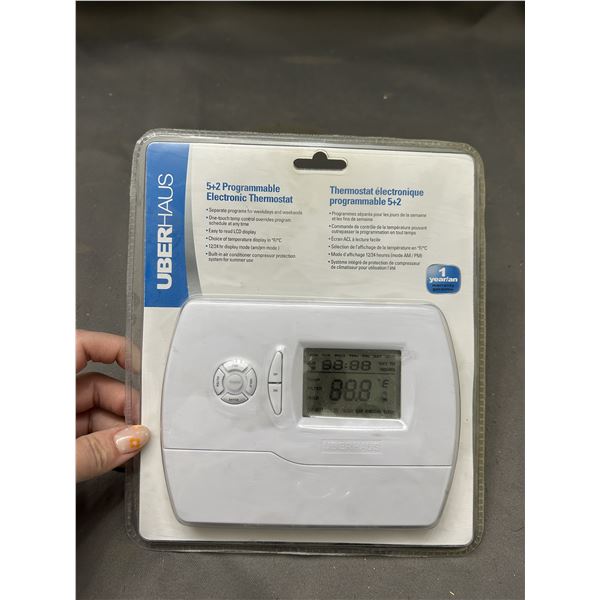 5+2 Programmable Electronic Thermostat UBERHAUS NEW