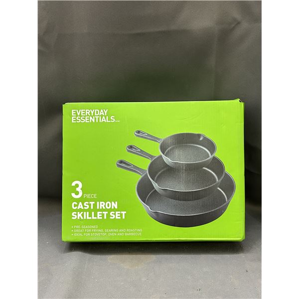 3pc Cast Iron Skillet Set