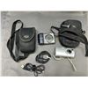 Image 1 : Lot of 2 Digital Cameras SONY Cybershot and Canon with chargers and cases