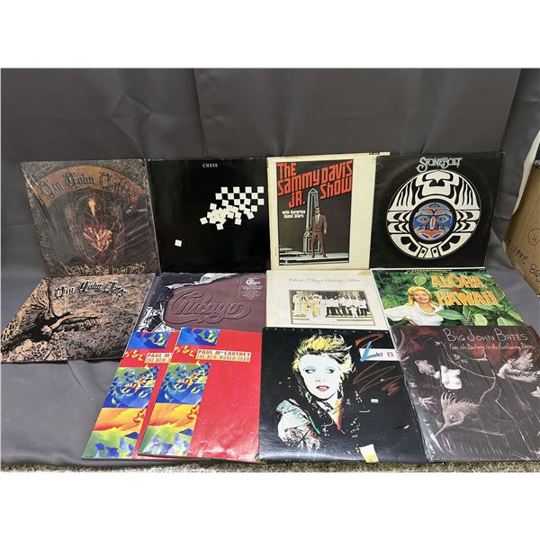 Lot of 10 Vinyl Records LPS Stonebolt, Aloha Hawaii, Chess, Etc and 2 Paul McCartney Books