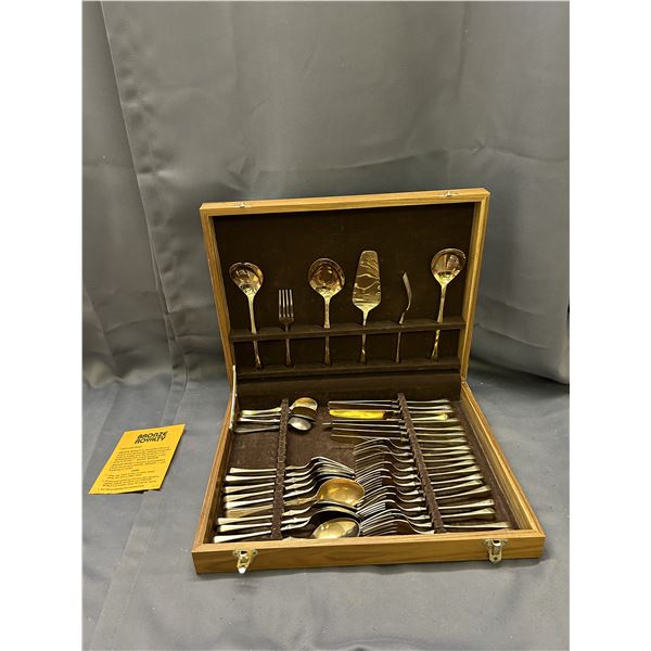 Gold Tone Nickel Brass Cutlery Set