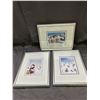 Image 1 : Lot of 3 Framed Artist Signed Alberto Decastro and PT Paquin Art Prints 11" x 14"