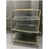 Image 3 : Vintage Metal Magazine Rack 3-Tier 21" x 18" and 13" deep