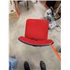 Image 2 : Vintage Red Fabric Metal Rolling Office Chair