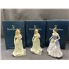 Image 1 : 3pcs of Royal Doulton Porcelain Figurines w Boxes "Figure of the Year 97" and x2 "Morning Walk"