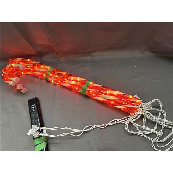 Plug-in Light Up Candy Canes Christmas Xmas Holiday Decor, 2 sets of 3