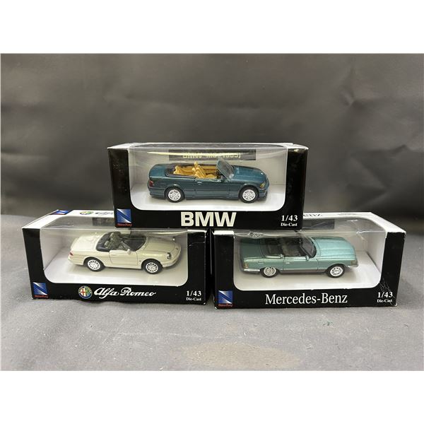 Lot of 3 BMW 1/43 Die Cast Collectible Cars