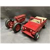 Image 1 : Lot of 2 Tonka Metal Car and Farm Tractor