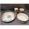 Image 1 : Vintage Lot of 4 Star Trek Deka Plastic Cups and Bowl / Plate