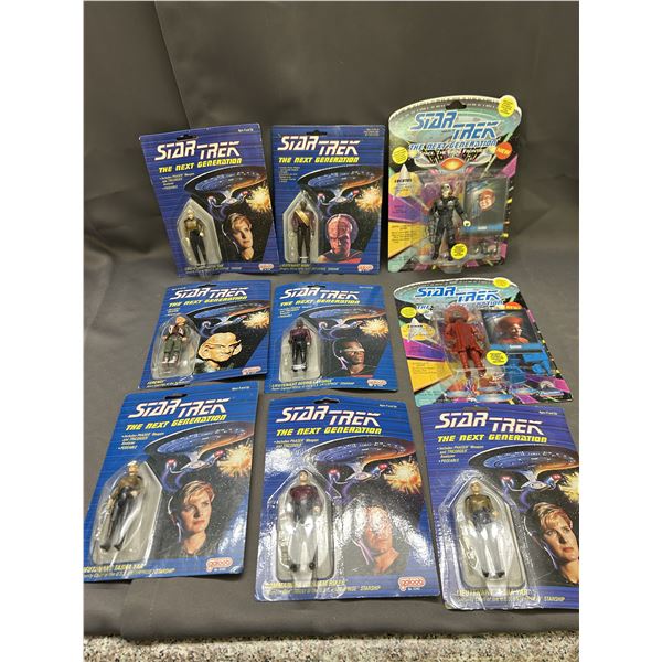 Lot of 9 Star Trek The Next Generation Action Figures NOS