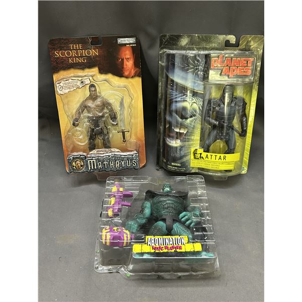 Lot of 3 Planet of the Apes, The Scorpion King and Marvel Abomination Action Figures